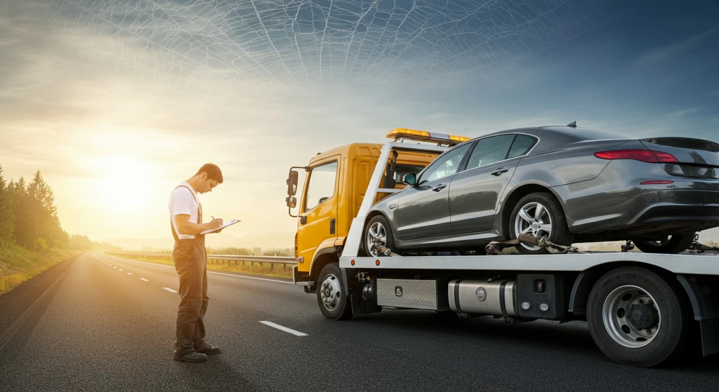 Calculo de precio de servicio de grua remolque coche.